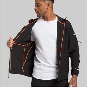 BYLT Basics Mens Swift Jacket Size Large Black and Orange